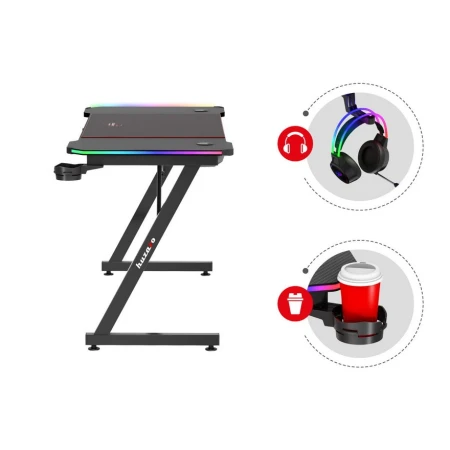 Huzaro Hero 4.8 Crni RGB Gaming sto 160x60cm