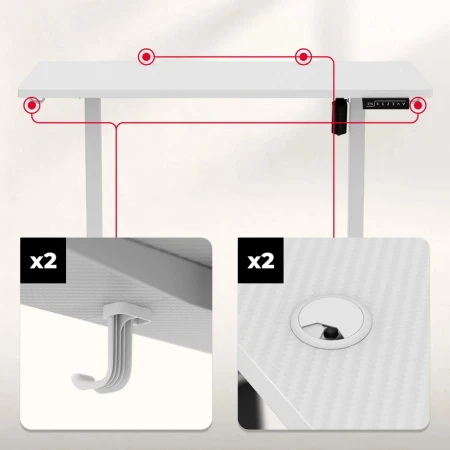 Huzaro Hero 8.1 Beli Električni podesivi sto