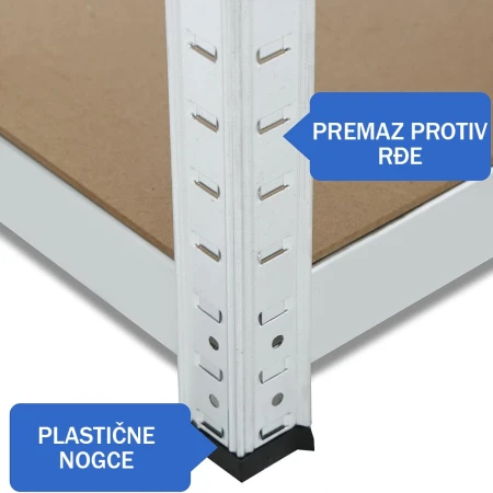 SuperHome 180x120x45cm 5x225kg Metalna Montažna Polica