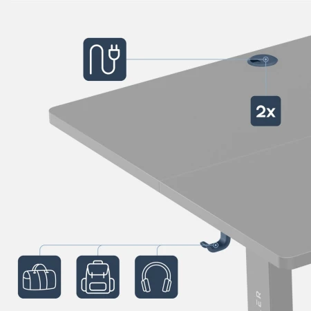 Mark Adler Leader 7.6 Crni Električni podesivi sto 160x80cm