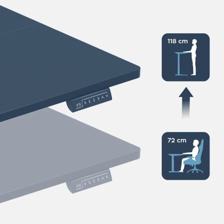 Mark Adler Leader 7.6 Crni Električni podesivi sto 160x80cm