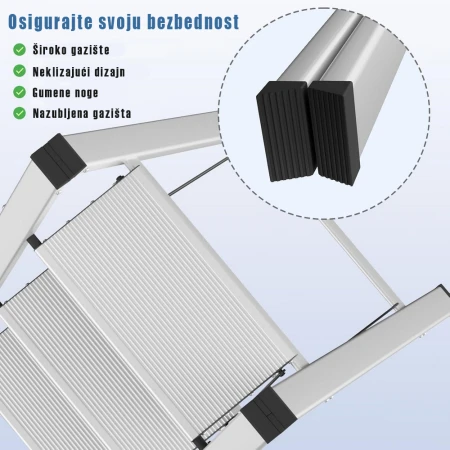 SuperStep Kućne Aluminijumske Merdevine 2 SLIM