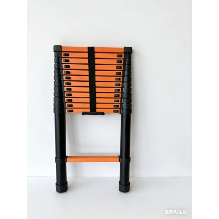 SuperStep Čelične Teleskopske Merdevine 3,8m BLACKLINE