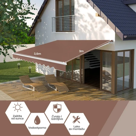 Tenda 360x300cm Braon