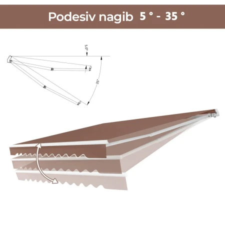 Tenda 400x250cm Braon