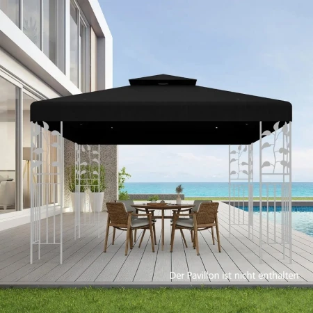 Platno za gazebo paviljon 3x3m Crna