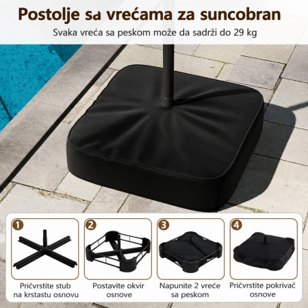 Venturo Garden 4x2m Bež Suncobran Pravougaoni