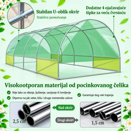 Venturo Green 6x3x2m Plastenik