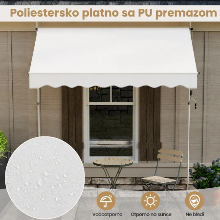 Montelux Easy 250x125cm Bež Balkonska Tenda