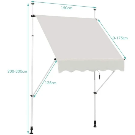 Montelux Easy 150x120cm Bež Balkonska Tenda